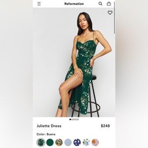 Reformation Juliette Dress. Size 4. Like New. Color Buena.